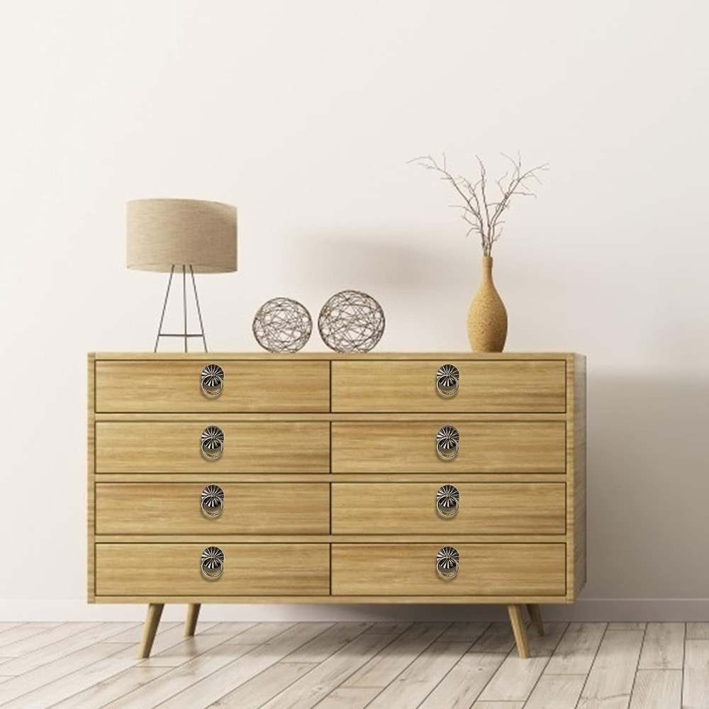 40Pcs Metal Brad Fasteners with Pull Rings Small Ring Fasteners Ring Pulls Handl