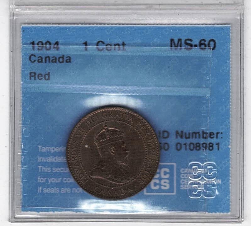 1904 Canada 1 Cent - CCCS MS60 - 0108981