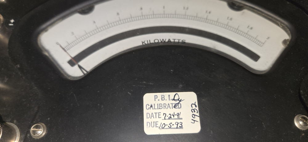 1970 Weston AC DC Polyphase Wattmeter Model 329 Form 3 Super clean