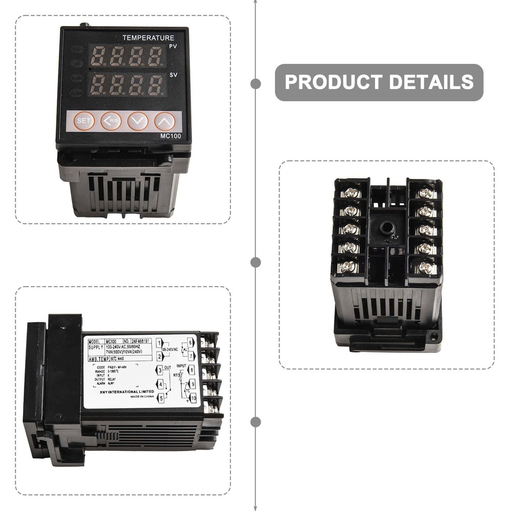 Precision Thermostat for Temperature Control PT100 K Thermocouple Input
