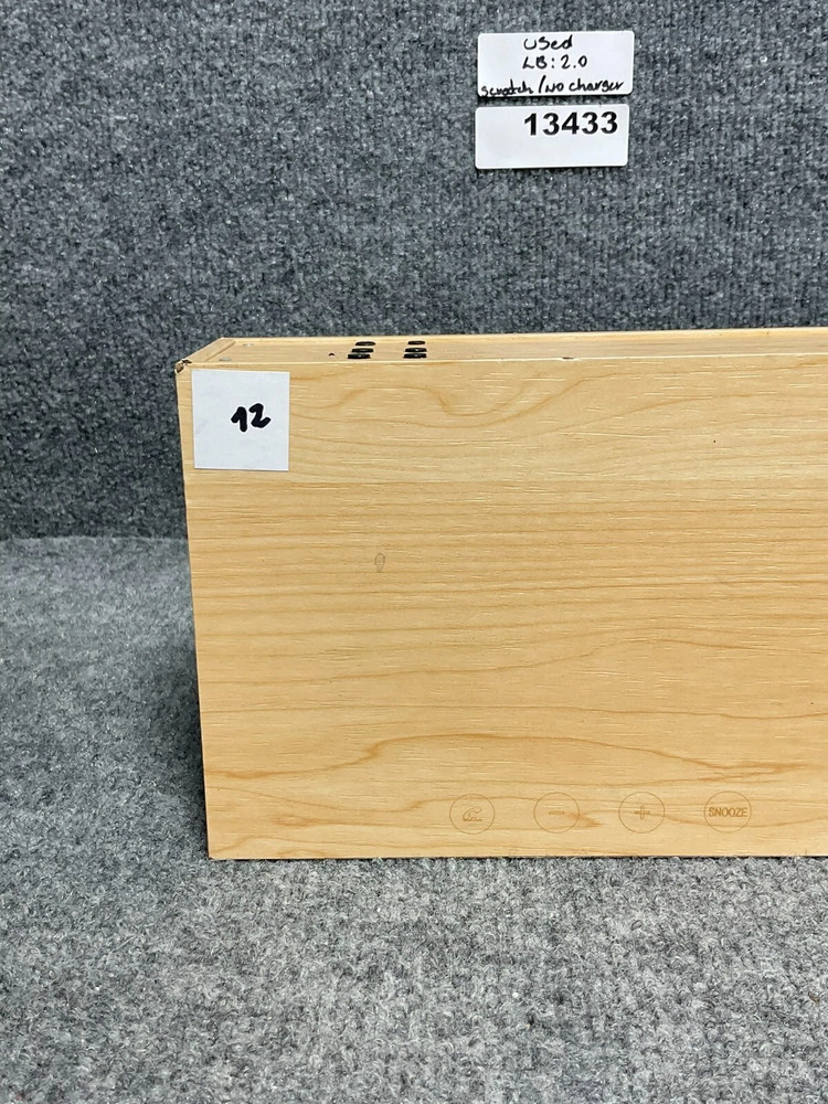 Brown Wooden Bluetooth LED Alarm Clock Speaker Multi-Function Features