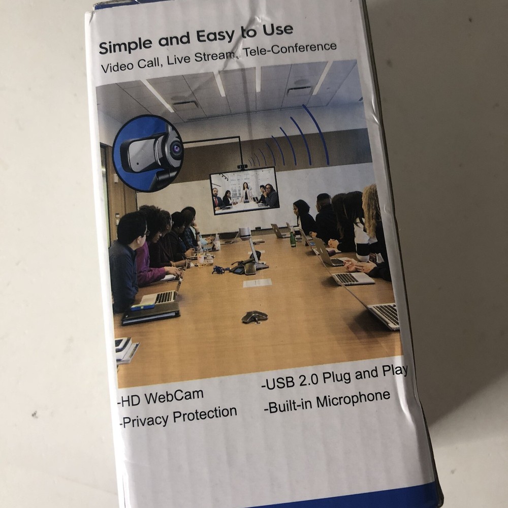 Dericam 1080P Computer Webcam w/ Microphone USB Camera Streaming Gaming