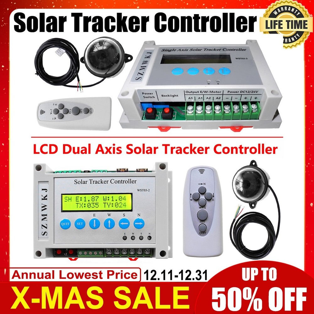 12V/24V Single/Dual Axis Solar Sun Track Tracking Tracker Electronic Controller