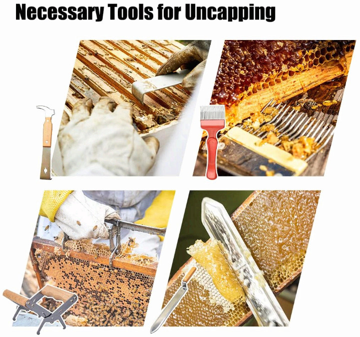 Beekeeping Starter Kit 24pcs Bee Smoker Tools Uncapping Tool Veil
