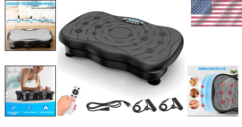 Multi-Functional Vibration Exercise Plate for Lymphatic Drainage and Weight Loss