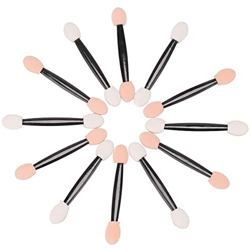 30 Pack Disposable Eyeshadow Brush, Double Ended Sponge Eye Shadow Applicator