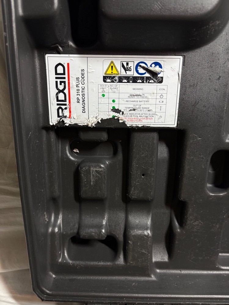 Ridgid RP-310 Plus Press Tool Carrying Storage Case CASE ONLY IMMACULATE