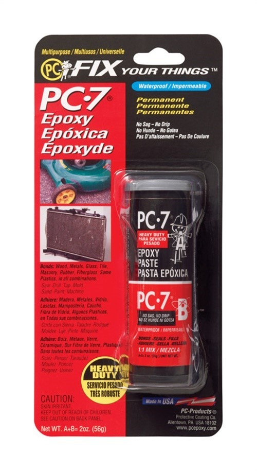 PC-7 27776 Multi-Purpose Dark Gray UV-Resist Super Strength Epoxy Paste 2 oz.
