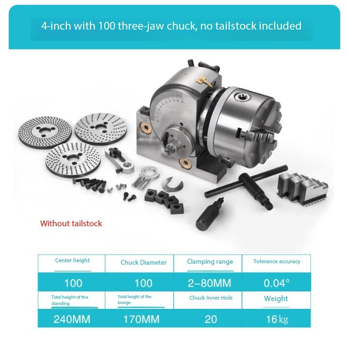 Small Milling Machine Indexing Head for Vertical and Horizontal Applications