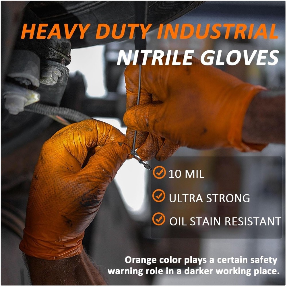 Diamond Texture Nitrile Gloves, 100 Count 50 Pairs
