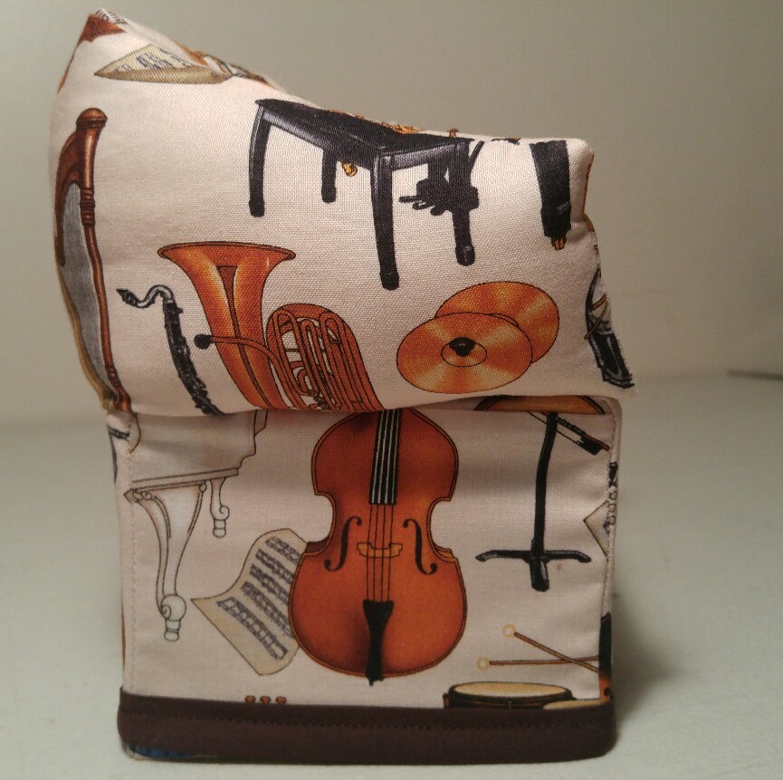 Musical Instruments Tissue Box Cover Handmade