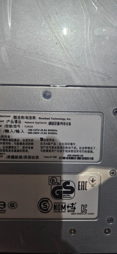 Riverbed Steelhead CXA-03070-B010 Application Accelerator