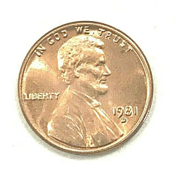 1981 P D S LINCOLN CENT CHERRY RED FROM MINT ROLLS, DCAM PROOF from PROOFSETS