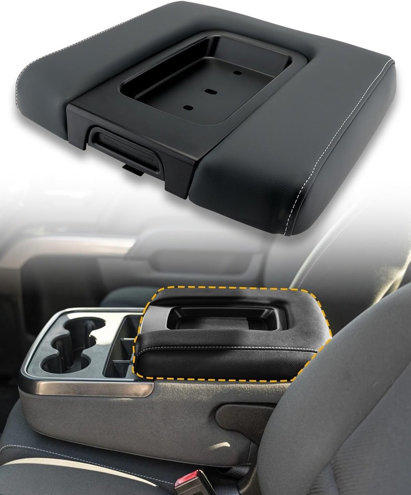 Center Console Armrest Lid, Compatible with 2014-2020 Chevy Silverado Suburba...