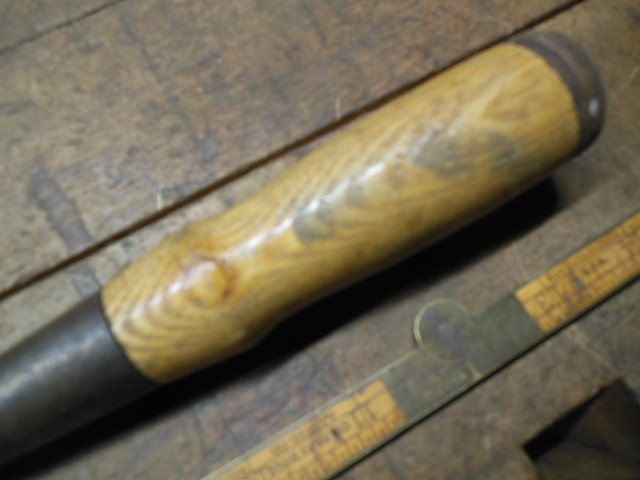 vintage AETCO USA bevel edge socket chisel 2" wide old carpenter tool