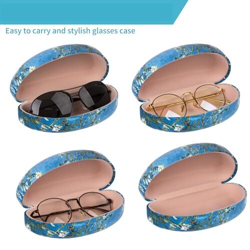 FF1 Oversized Hard Shell Sunglasses Case, Durable Protective Apricot Blossom