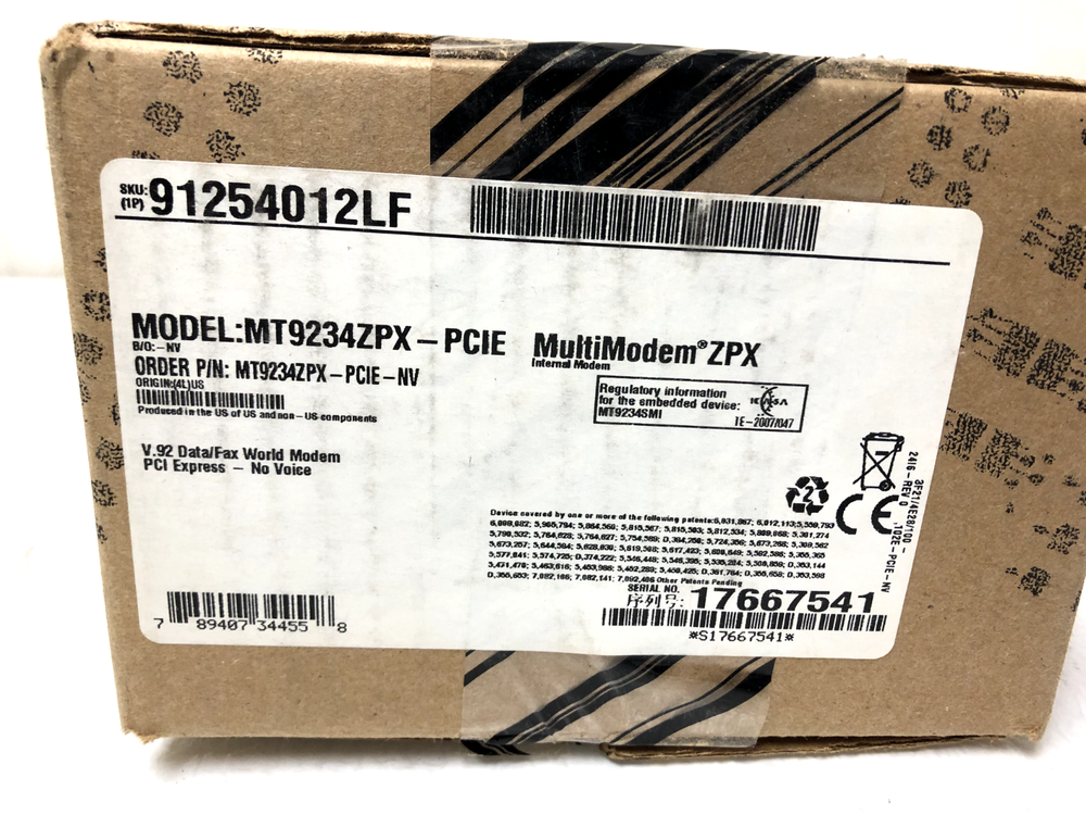 Multitech MT9234ZPX-PCIE Voice Data Fax Modem Card OPEN BOX
