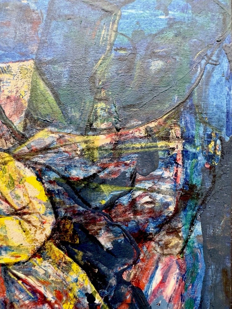 Original Russian Abstract Composition, Graphics, Postmodernism, Signed.