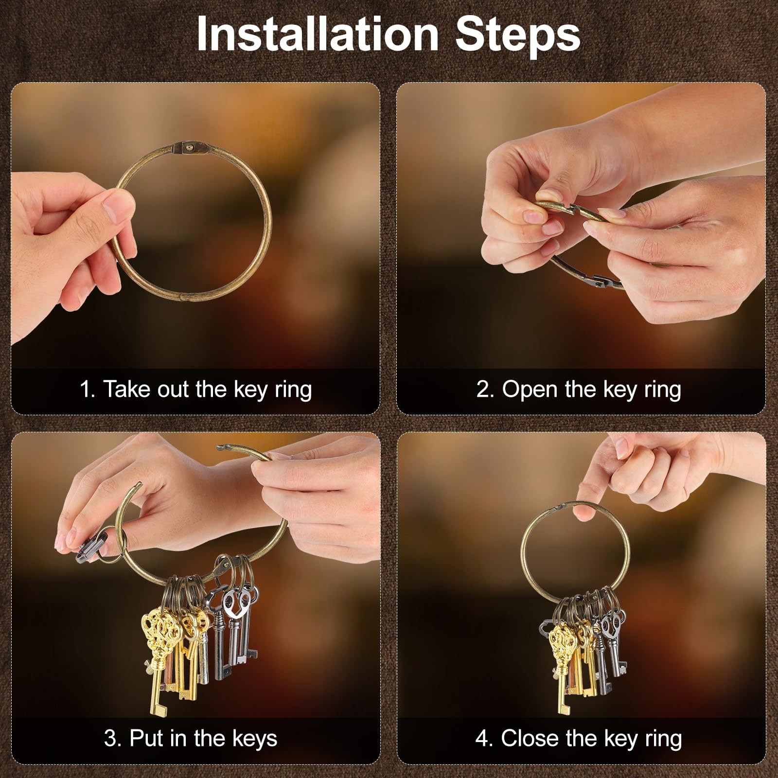 12PCS Hollow Barrel Universal Skeleton Key for Vintage Furniture and Locks