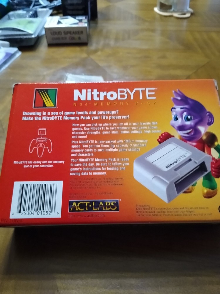 Nintendo 64 (N64) 4X Controller Pak (Memory Card) NitroByte NEW