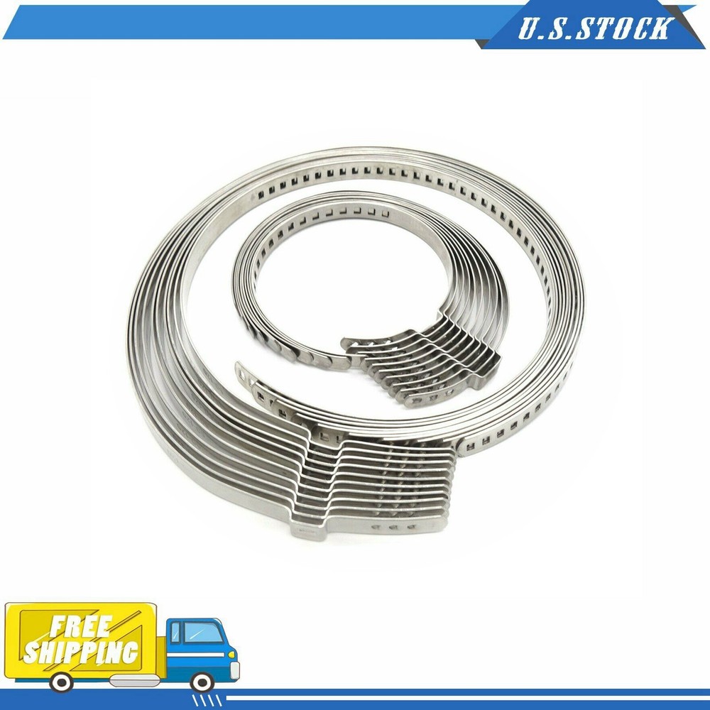 20 Pcs Universal Adjustable Axle CV Joint Boot Crimp Clamps Large & Small Kits