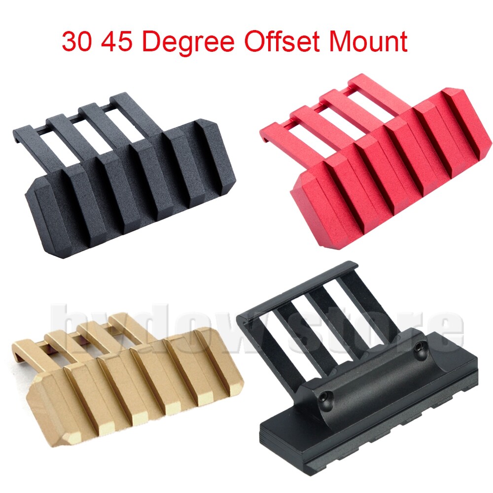 Low Profile Tactical 30 45 Degree Offset Angle Mount Picatinny Rail