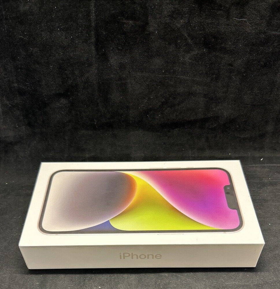 BOX ONLY for Apple iPhone 14 Starlight Model A2649 with sticker and ear tips