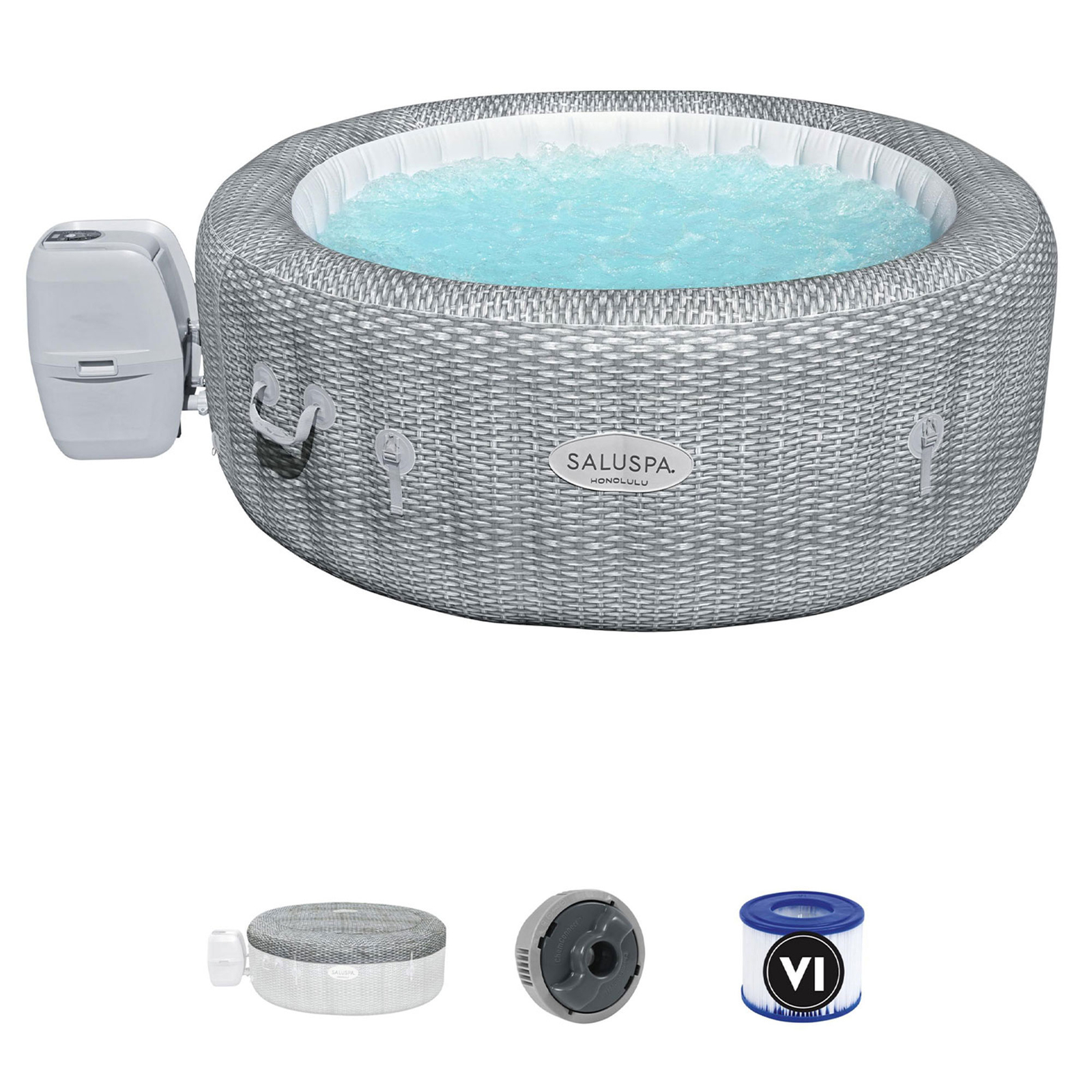 Bestway SaluSpa AirJet 6 Person Honolulu Inflatable Hot Tub Spa (Open Box)