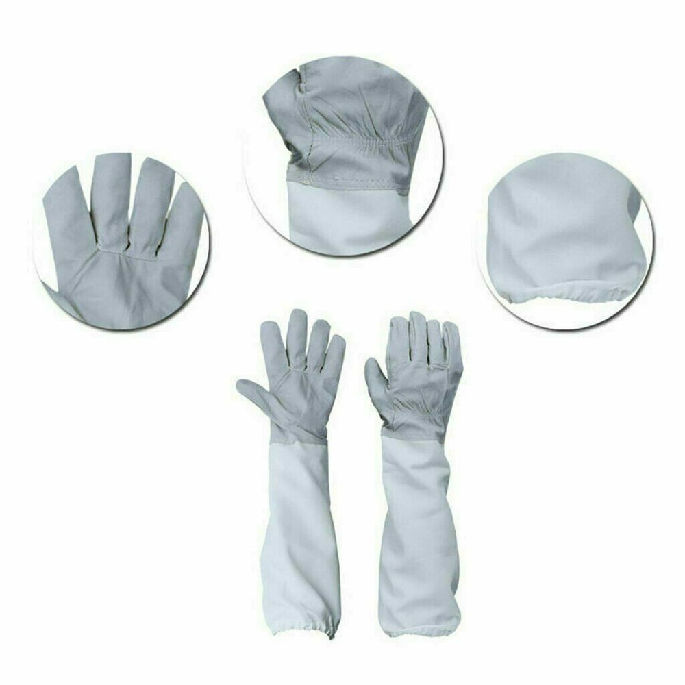 Professional Beekeeper Jacket w/ Gloves Set Jacket Pull Over with Fencing Veil
