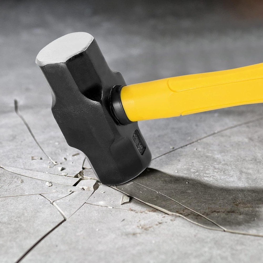 2 Pack 4lb Small Sledge Hammer, Club Hammer Medium, Silver, Black, Yellow