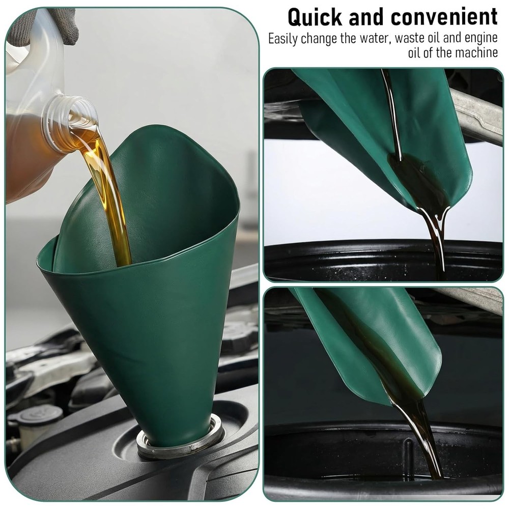 Reusable Flexible Form a Funnel Gen Foldable Bendable Flex Oil Drain Funnels for