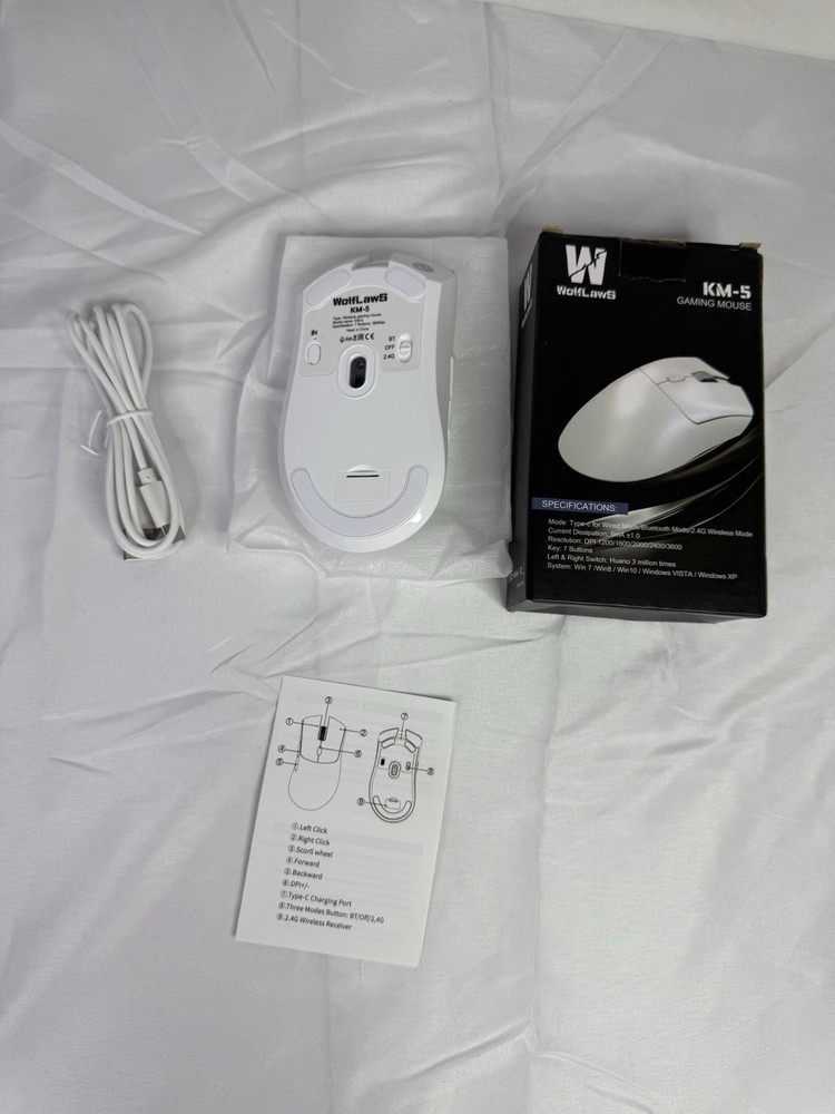 Gaming Mouse Wolflaws KM-5 with 5 Adjustable DPI 6 Buttons Wired Or Wireless