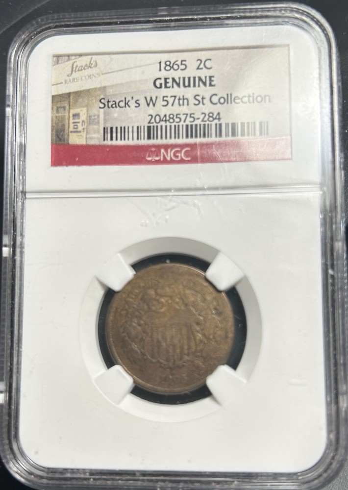 1865 Stacks 2 Cent Piece