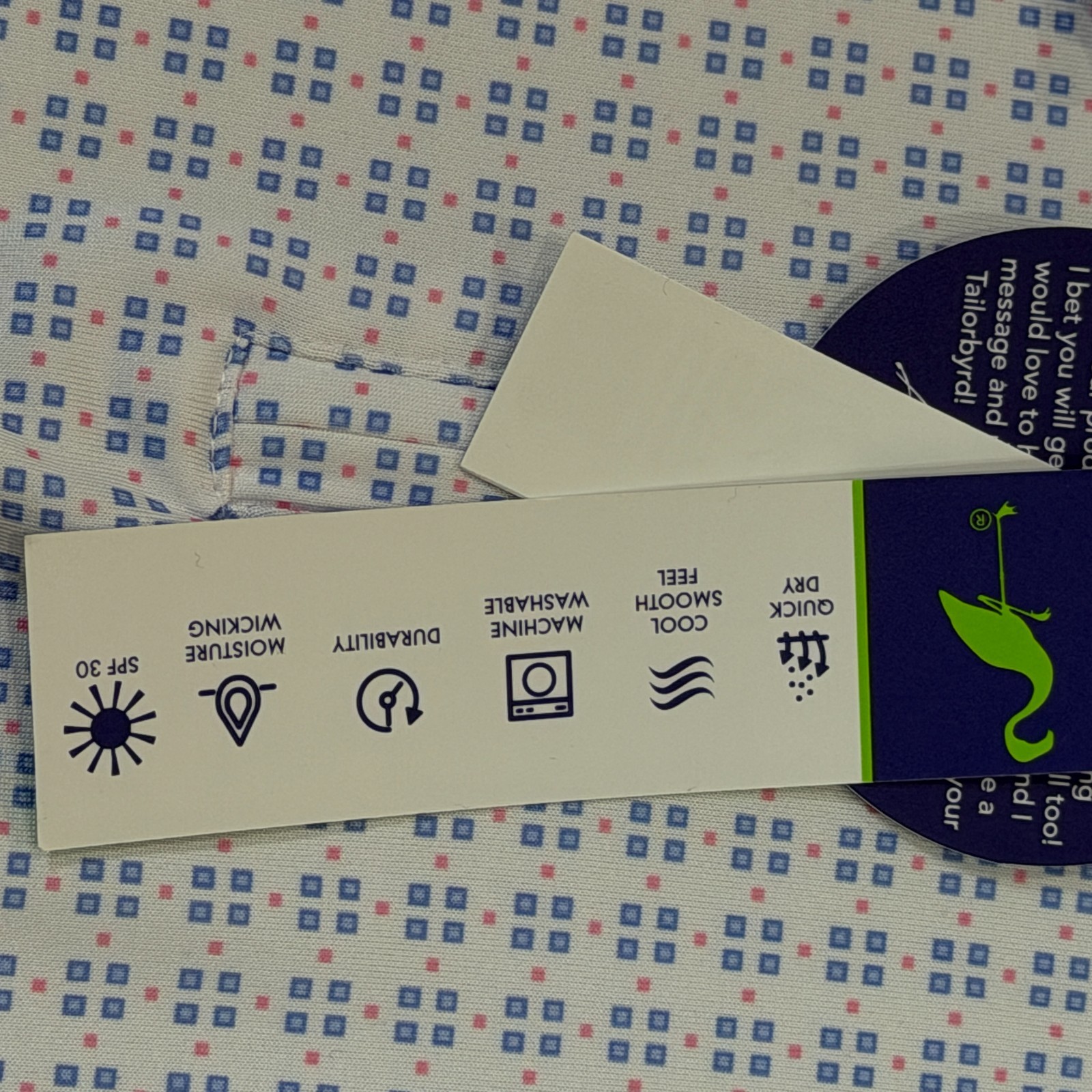 TailorByrd Performance 1/4 Zip Pullover Men's XL White Geo Print Active/Golf NWT