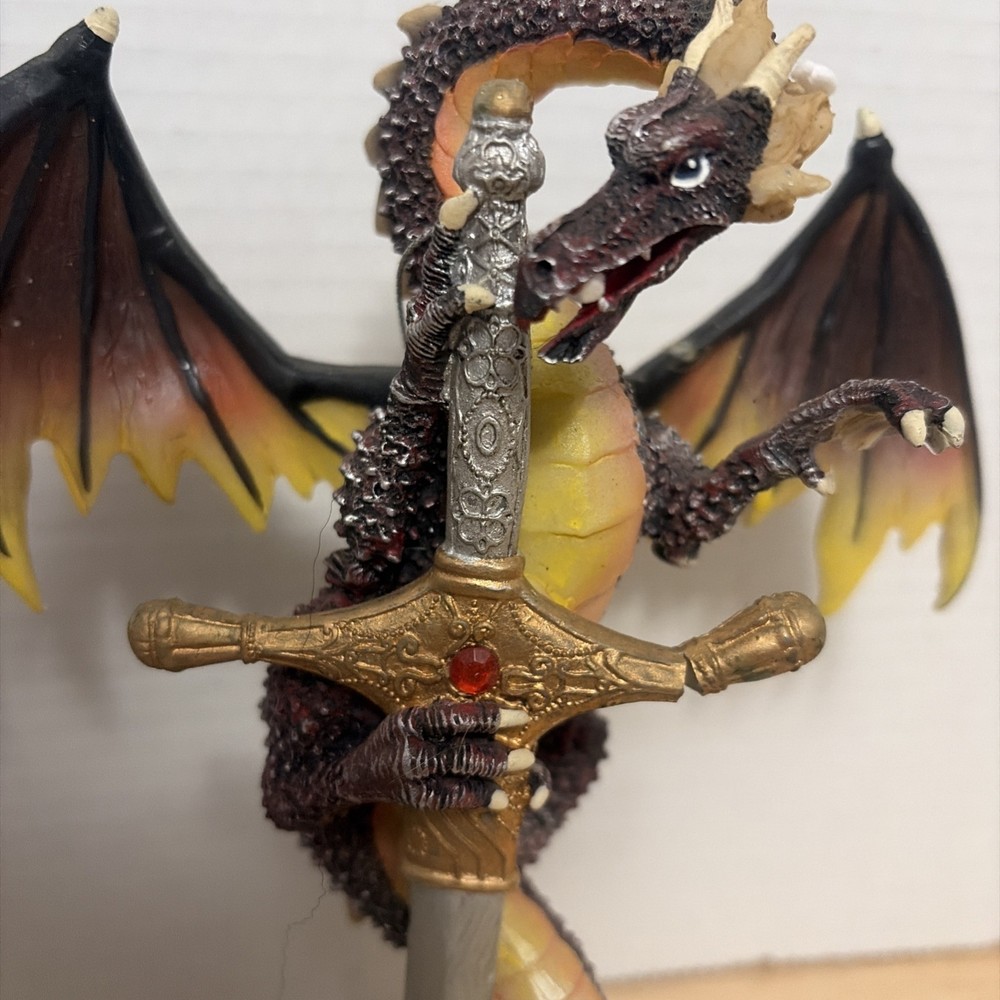 Sword in Stone Dragon Statue Figurine