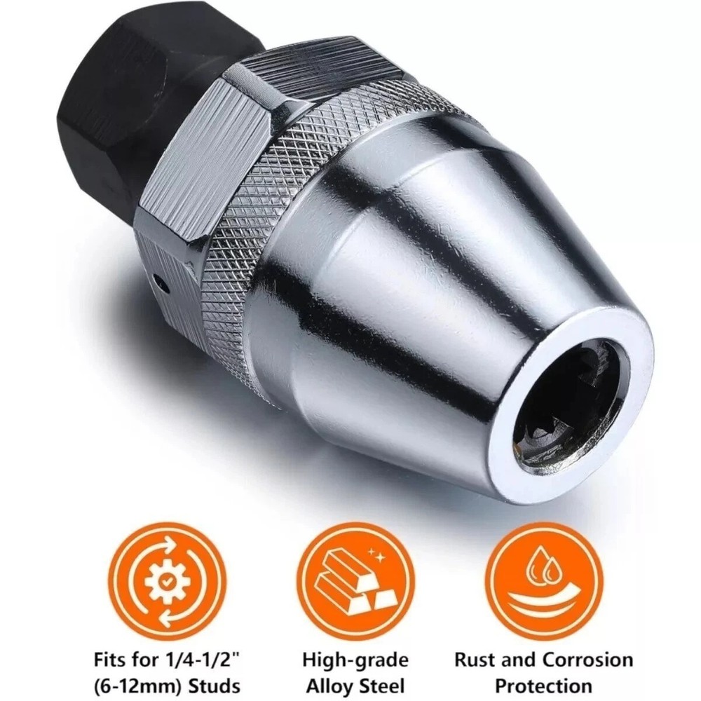 3/8" DRIVE DR UNIVERSAL BROKEN THREAD STUD EXTRACTOR TOOL REMOVER REMOVAL SOCKET