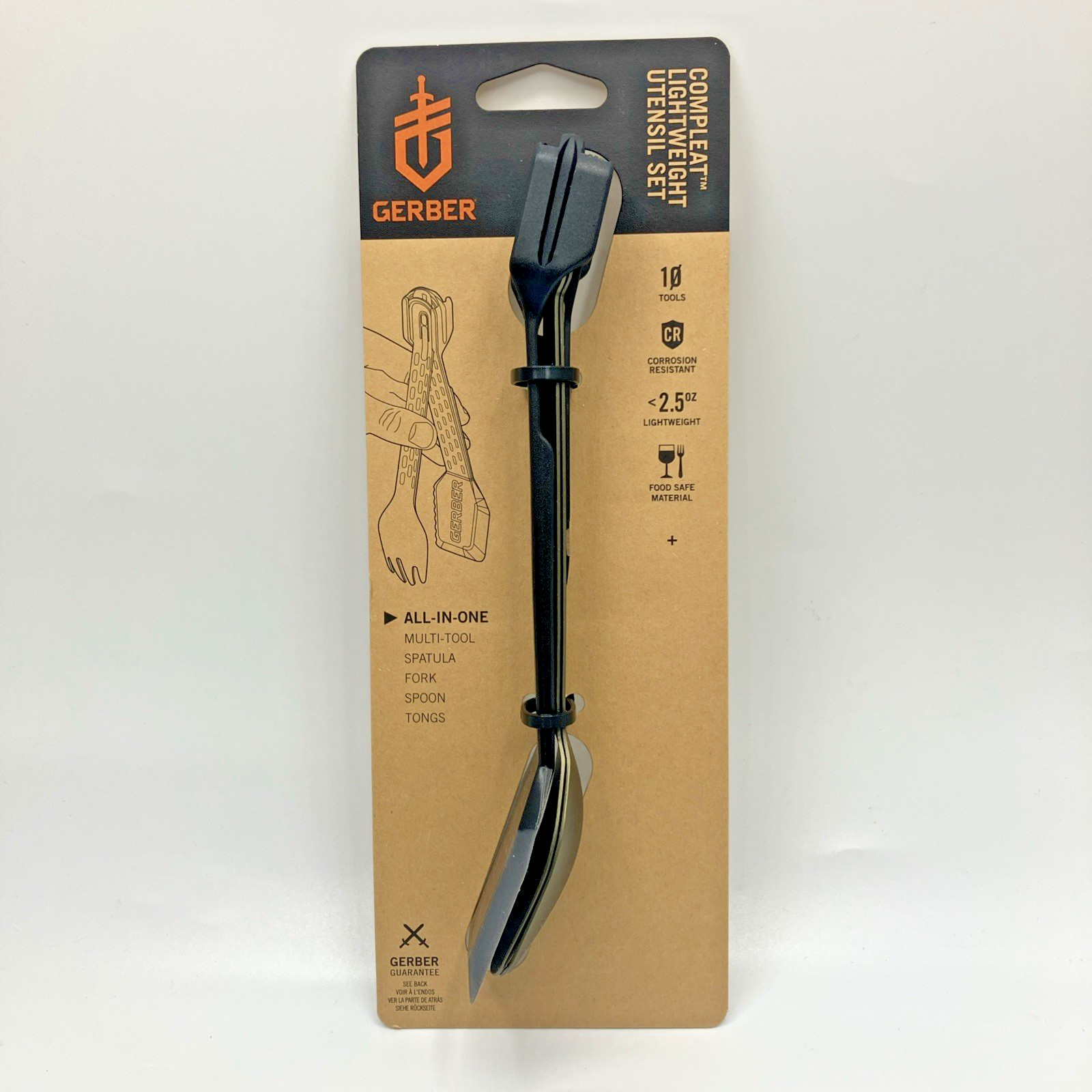 Gerber ComplEAT Utensil Set (4 pc Set) Color: Flat Sage - Camping Outdoor Gear