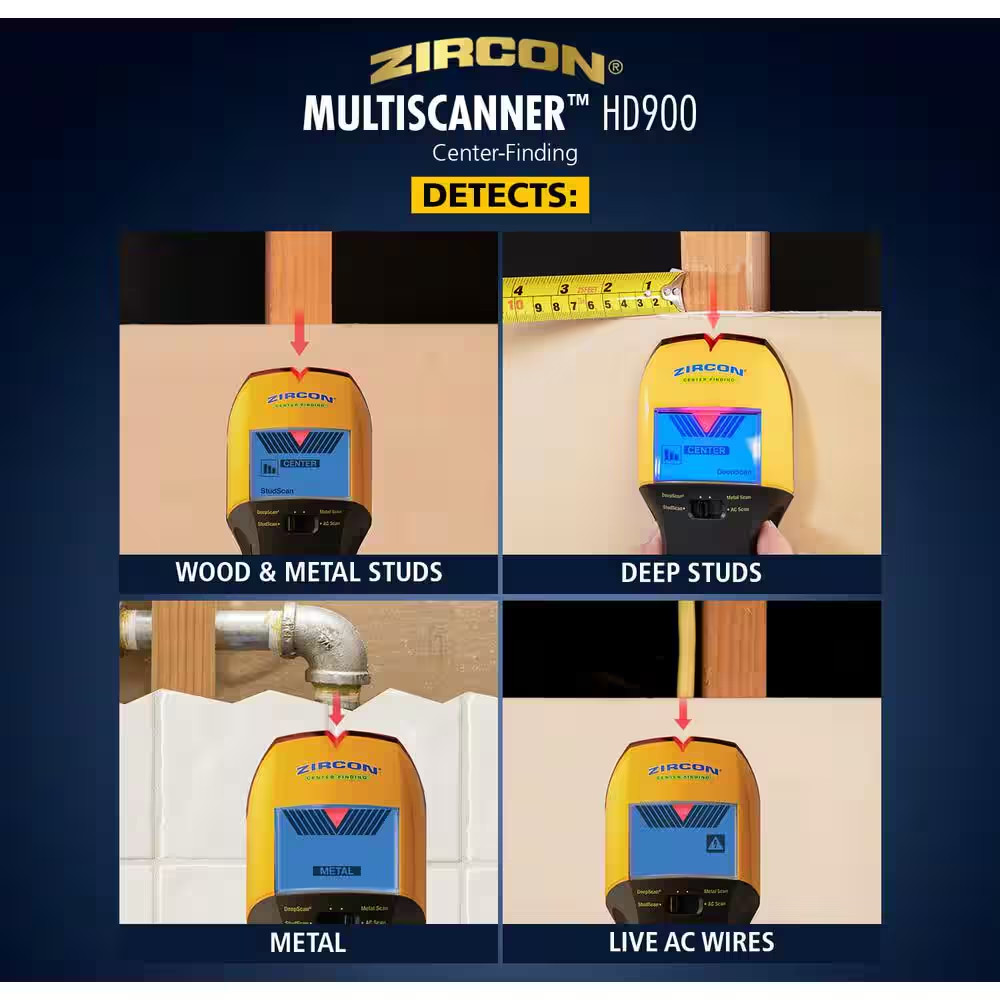 Multiscanner HD900 3 In. Multifunction Stud Finder