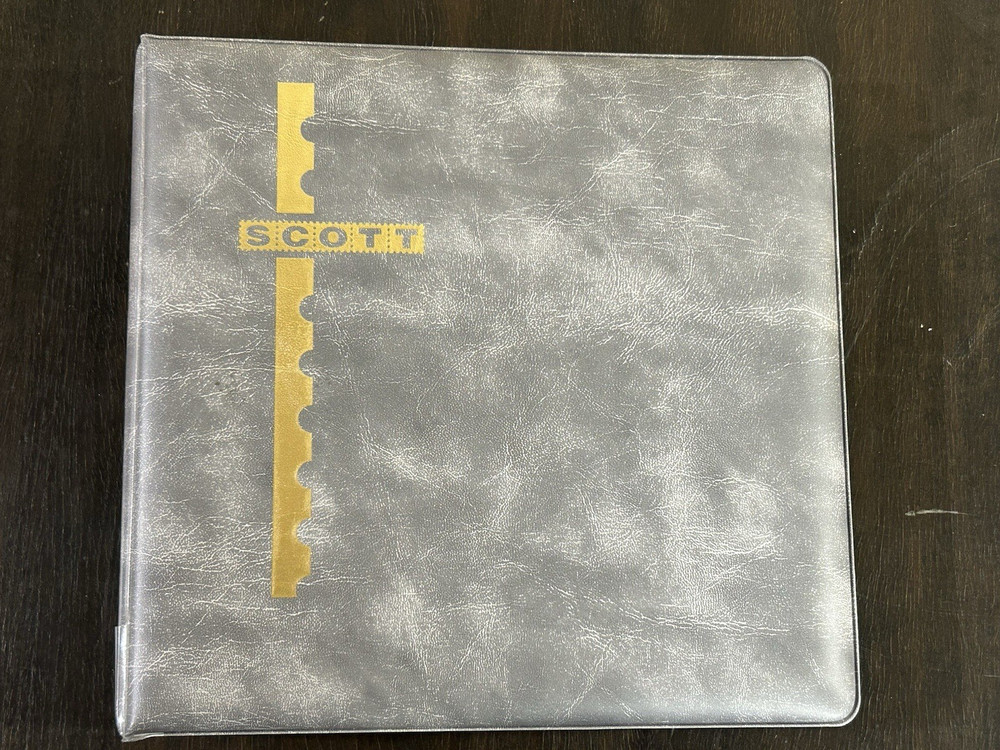 FDC Scott Stamp Cover Binder and 25 two sided Black Pages holds 100 pcs NOS grey