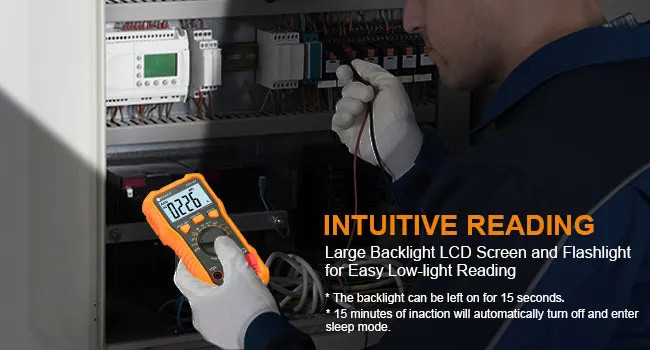 True RMS Digital Multimeter 2000 Count AC/DC Voltage Current Resistance