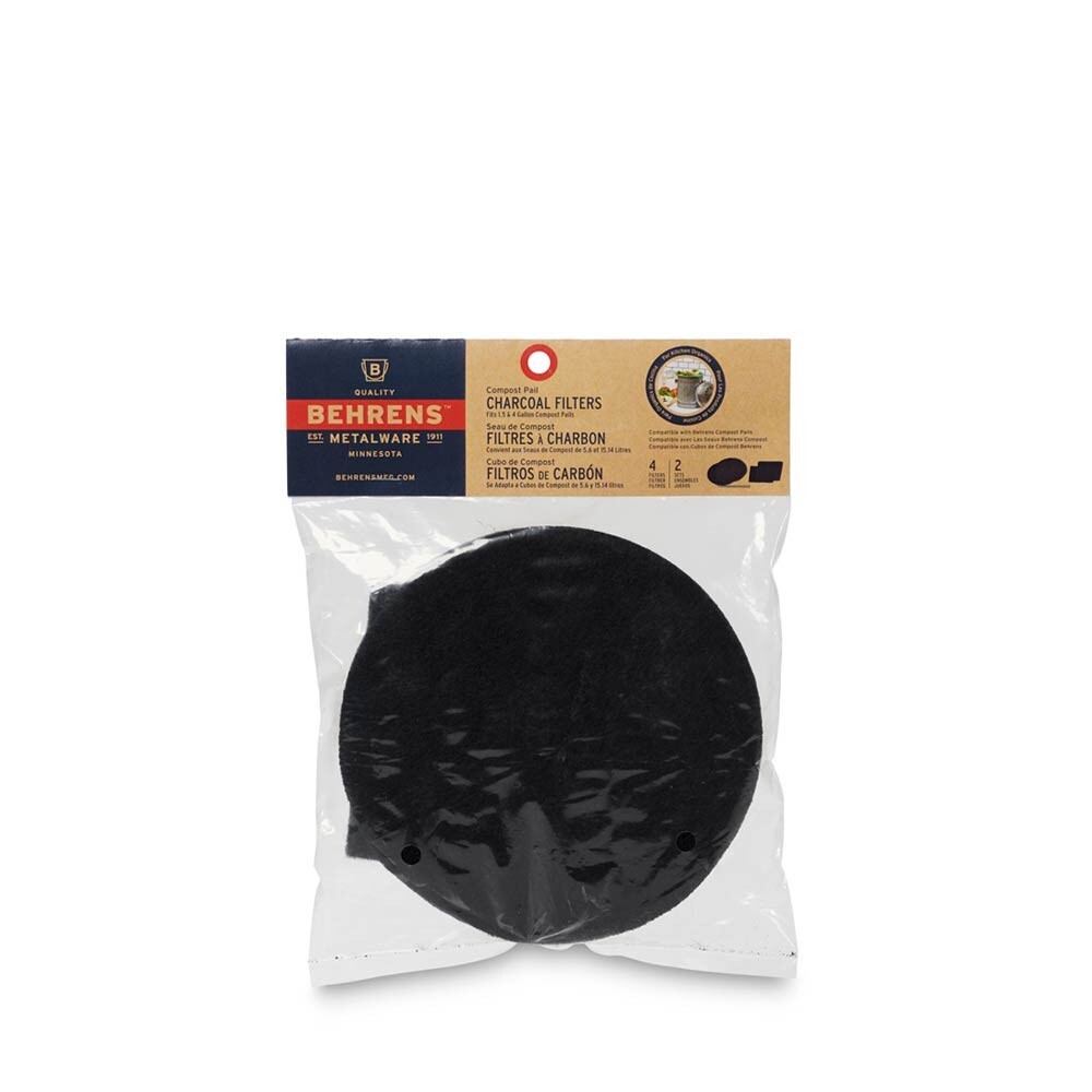 Behrens Compost Pail Charcoal Filters 4 Pack
