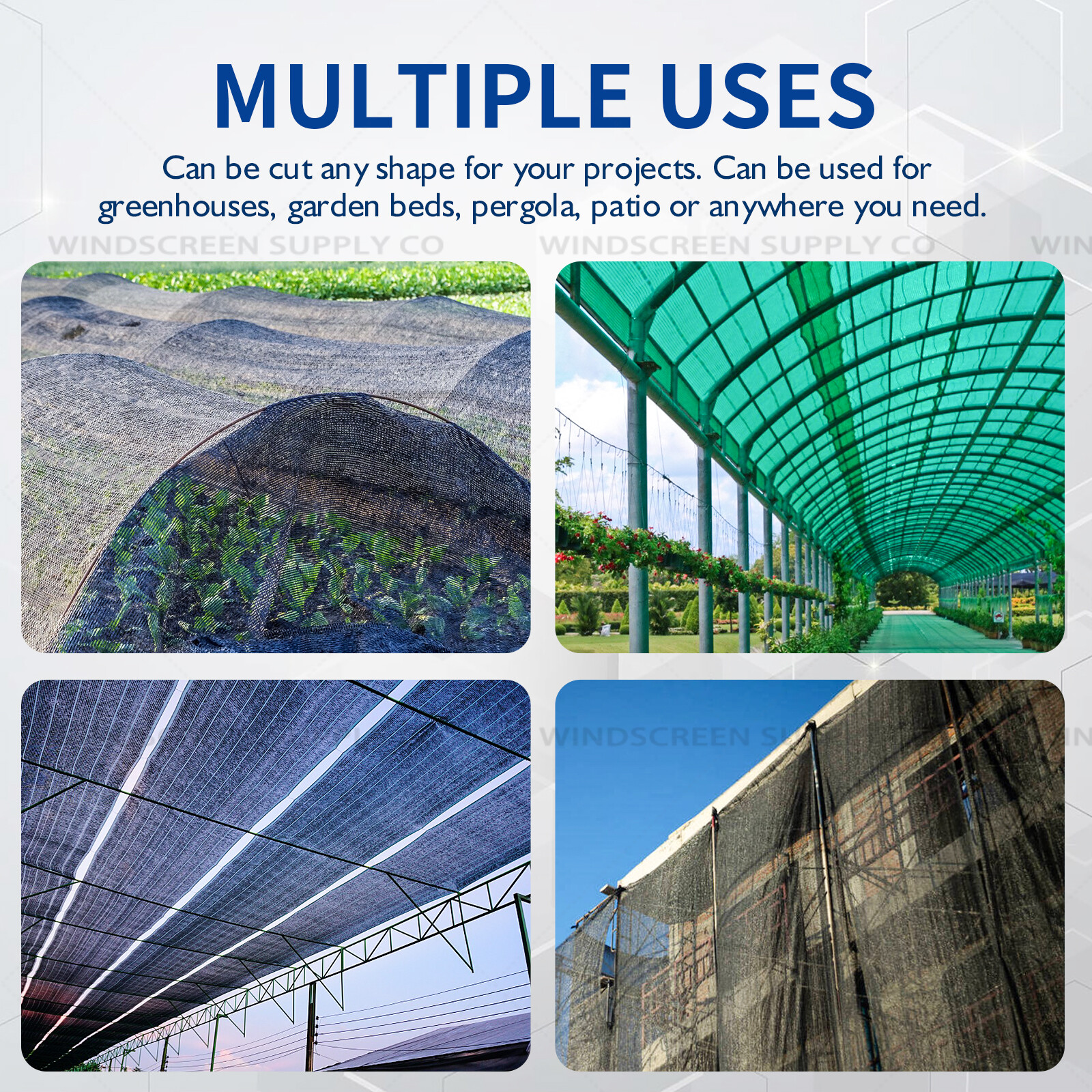 5'8" X 100 ft. Shade Roll Sun Shade 85% UV Blockage, Greenhouse Netting