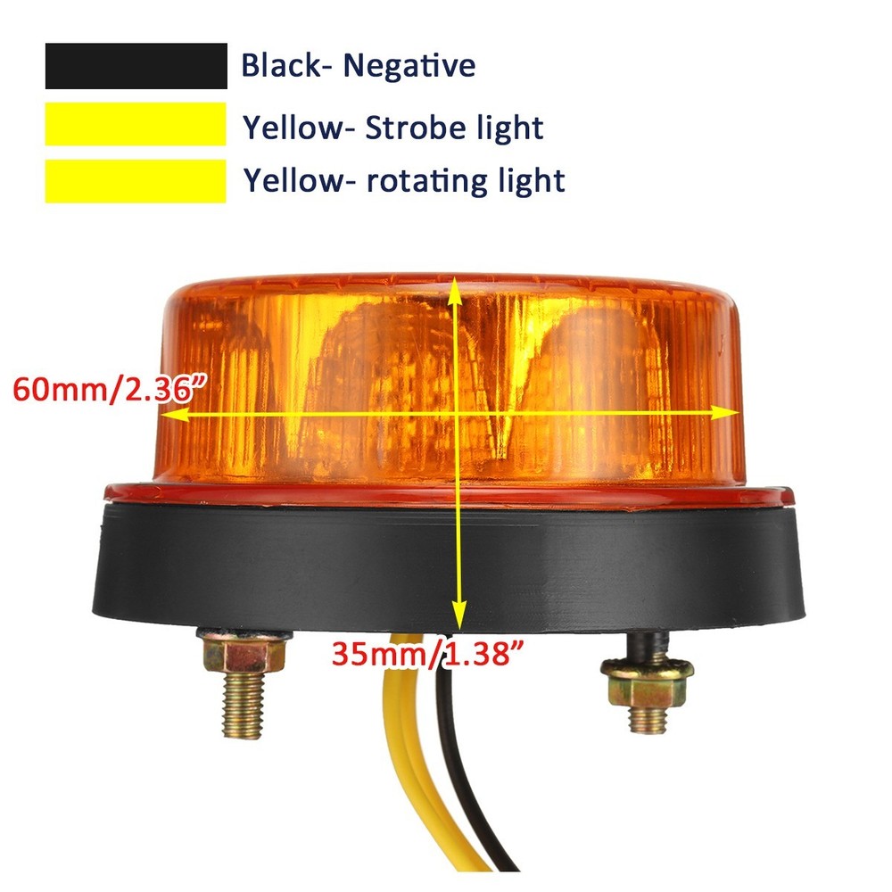 12V 24V LED Strobe Warning Light Beacon Emergency Flash Lamp.