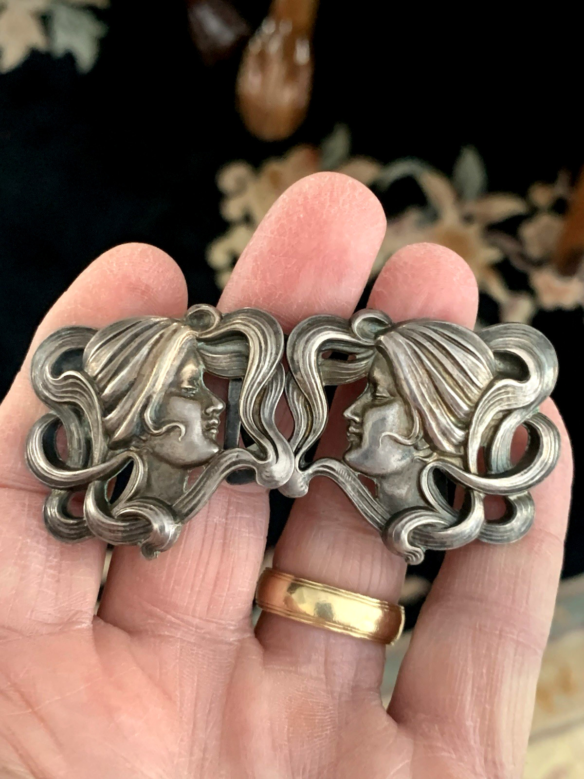 Rare Kerr Art Nouveau Sterling Silver Buckle 1901 Museum