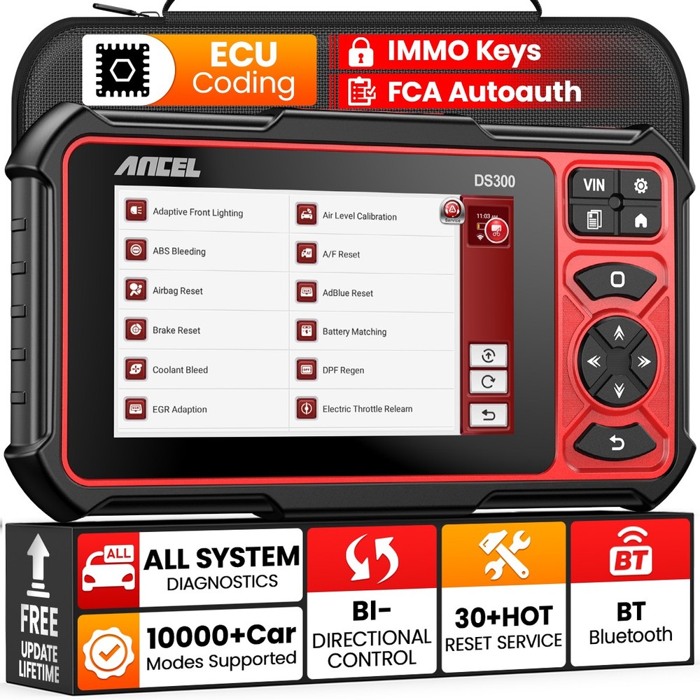 ANCEL DS300 Car All System OBD2 Scanner Bidirectional Diagnostic Tool ECU Coding
