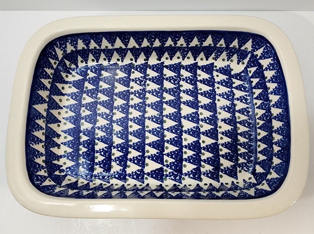 Polish Pottery Small Casserole ~ Tree Pattern