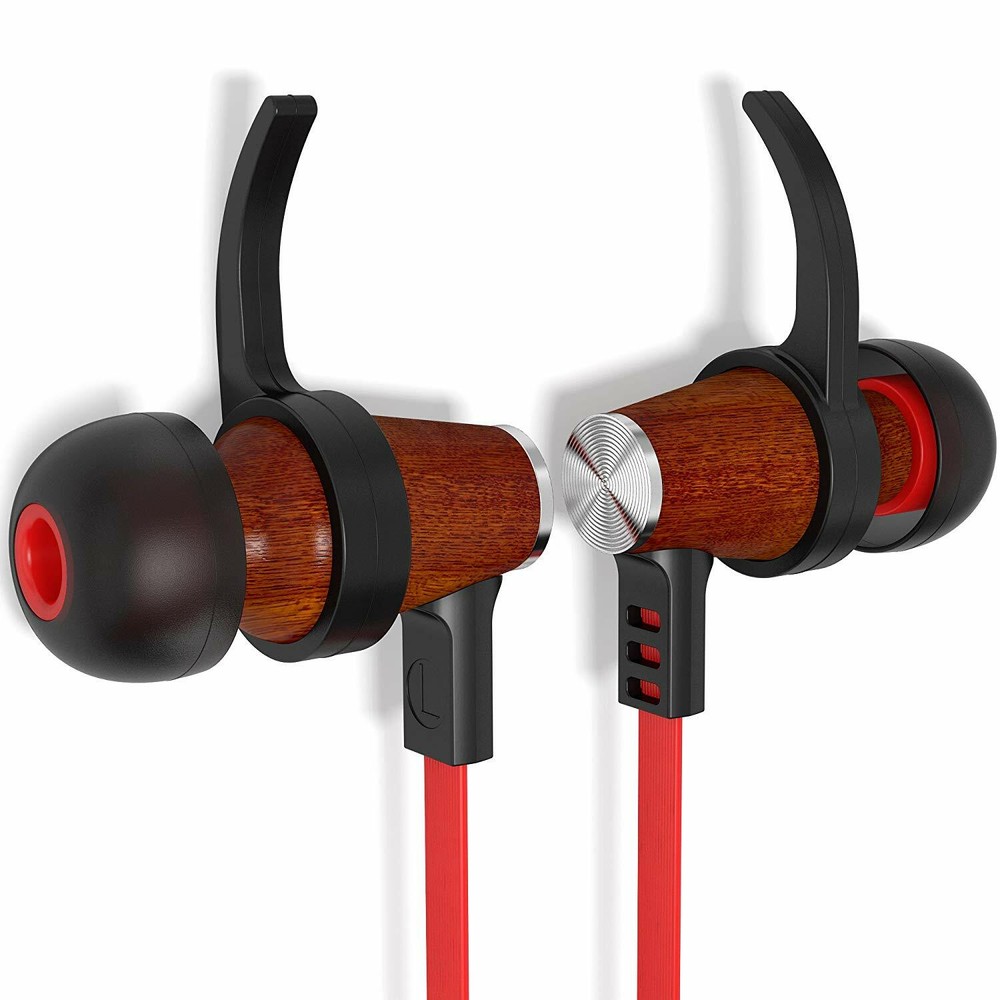 Symphonized XTC Wireless Earbuds, Bluetooth Stereo in Ear Headphones - Red