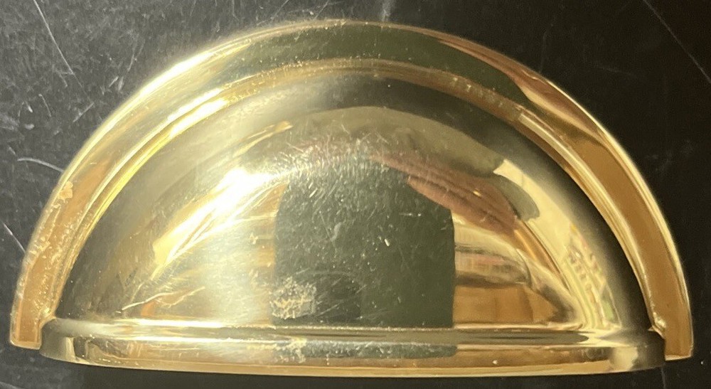 Ultra Hardware #59217 Solid Brass Drawer Pull 3” Center Polished Brass Finish