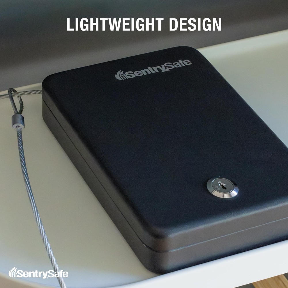 SentrySafe Mini Safe is a Lock Box with Key Lock for Office or Dorm that Secures