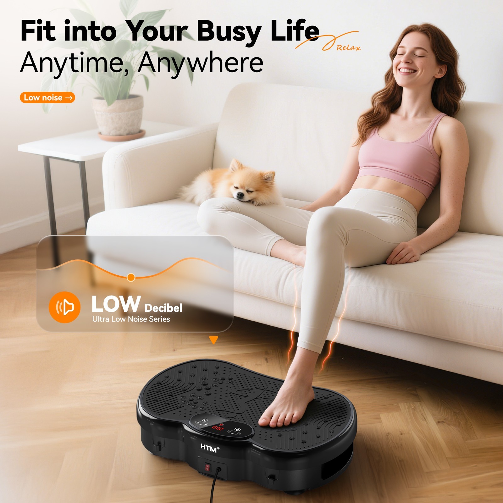 Vibration Plate Exercise Machine VibratE Fitness Platform For Lymphatic Drainage
